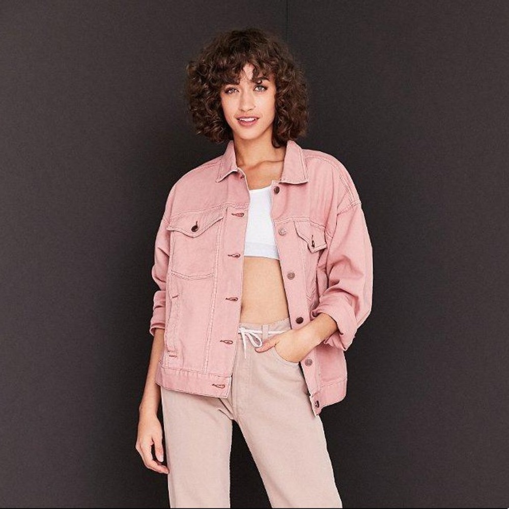 BDG Pink Denim Jacket - Picture 2 of 7